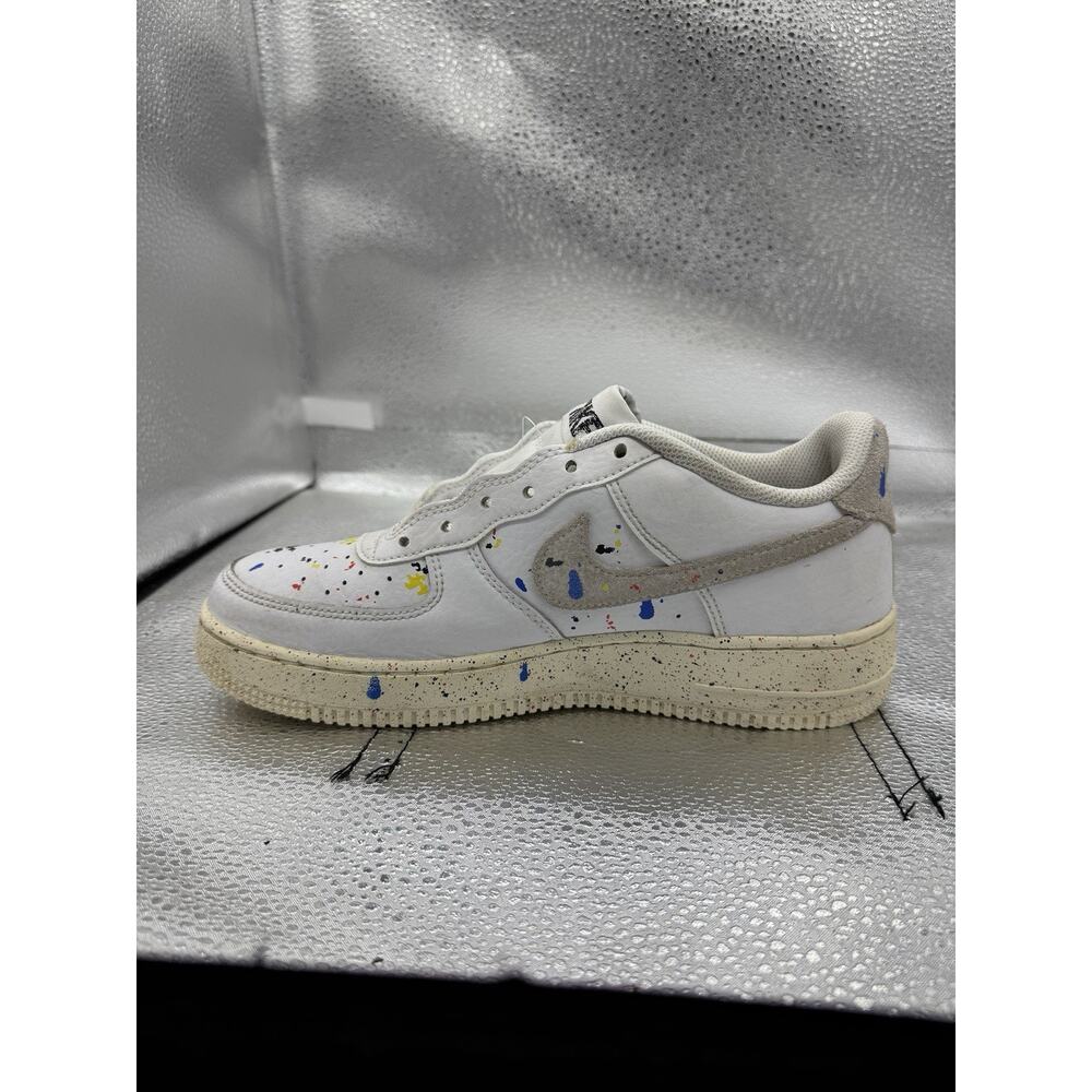nike air force 1 lv 8 3 gs low paint splatter dj2598-100 size 7y No Laces #2 - Picture 4 of 9